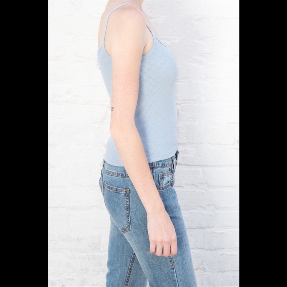 Brandy Melville Skylar Eyelet Hearts Tank - Picture 2 of 4